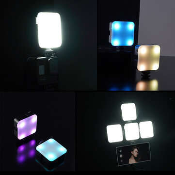 TELESIN Mini RGB LED Video Light 2000mAh Portable Pocket Photographic Lighting Vlog Fill Light Smart