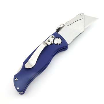 WORKPRO W011017N Folding Utility Kni-fe Safety Box Cutter with 13pcs Blades Included Multi Tools