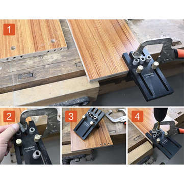 Dowelling Jig Set Aluminium Alloy 3 In 1 Woodworking Dowel Drilling Position Jig Drilling Guide Kit