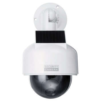 Solar Power Fake Camera CCTV Realistic Dummy Security Cam Simulation Monitor