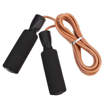 2.7m Leather Jump Ropes Adjustable Skipping Rope Fitness Training Sport