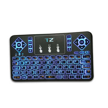Q9 bluetooth Wireless 3 Colors Backlit Touchpad Air Mouse Mini Keyboard for Android TV Box Phone