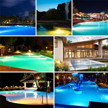 12V 18W Underwater Swimming Pool Spa LED Light Waterproof RGB Lamp with Remote Controller