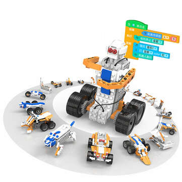 XIAO R DIY Programmable RC Robot Kit APP/Stick Control STEAM Educational Kit Compatible with Lego