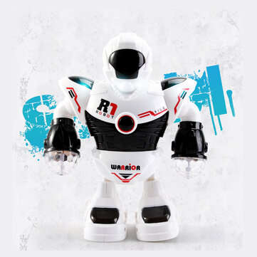 Space Police Electric Dancing Robot Children`s Toy Christmas Gift (COLOR: WHITE)