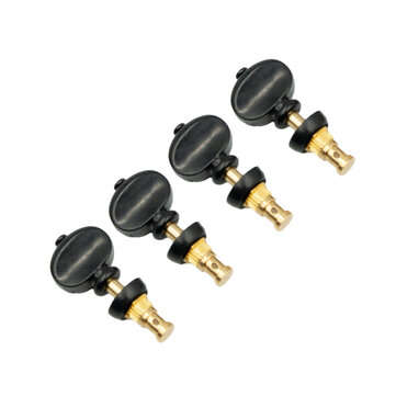 Naomi 4 pcs Ukulele Tuning Pegs Pin Machines Tuners Ukulele Parts Black And Gold Color Set