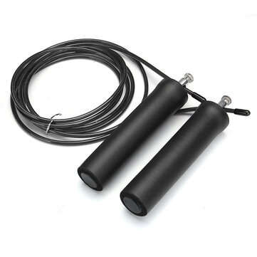 3M Steel Wire Speed Skipping Rope Jumping Rope Adjustable Crossfit Fitnesss Exercise (COLOR.: BLACK)