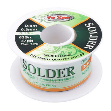 WLXY 0.3mm Diam 63Sn 37Pb Tin Lead Melt Rosin Core Solder Wire Reel Flux 1.2%