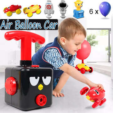 NEW Fun Inertia Balloon Powered Car Toys Aerodynamics Inertial Power Kids Gifts