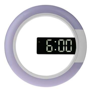 TS-S24 7 Color RGB LED Light Mirror Mollow Wall Clock with Remote Control Creative... (COLOR: WHITE)