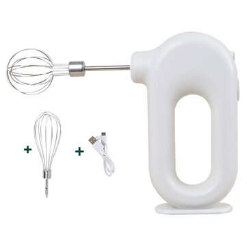 20W Wire;ess Electric Whisk Blender Portable Four-speed USB Charging Handheld Mixer (COLOR: WHITE)