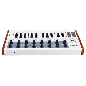 Worlde Professional 25-Key MIDI Keyboard Controller USB MIDI Drum Pad and Ultra-Portable Mini MIDI C