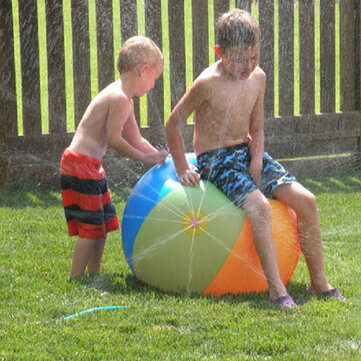 Rainbow Beach Balls Inflatable Water Spray Beach Ball Summer Outdoor Sport Game Kids Sprinkler Toy b