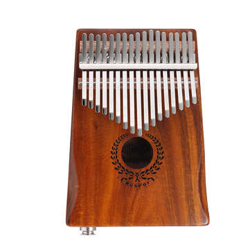 Muspor Professional 17 Key Kalimba Acacia Wood EQ Kalimba With Amplifier Built-in Pickup Tuner Hamme