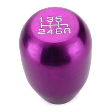 Universal 6 Speed Gear Shift Knob Aluminum Alloy with 8/10/12mm Adapters (COLOR.: PURPLE)