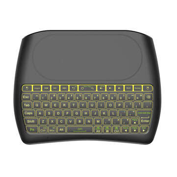 D8 USB 2.4G Wireless Mini Keyboard with 4.5 inch Touchpad Air Mouse Remote 7 Color Backlight Smart R