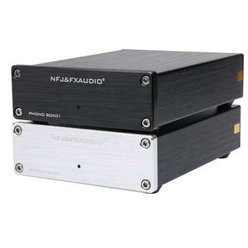 FX-AUDIO PHONO BOX01 LP Vinyl Record Player Mini MM Phono Preamp Au... (COLOR.: BLACK | ADAPTOR: EU)