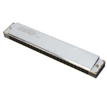 EASTTOP T2401 Polyphonic Harmonica Silver 24-hole C-tone Monophonic High Cost-effective Harmonica Su