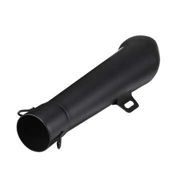 38-51mm Motorcycle Slip-On Exhaust Pipe Muffler With Silencer Universal Stainless Steel Black