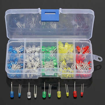 Geekcreit 375pcs 3MM 5MM LED Light Emitting Diode Beads Resistance Lights Kits Bulb Lamp