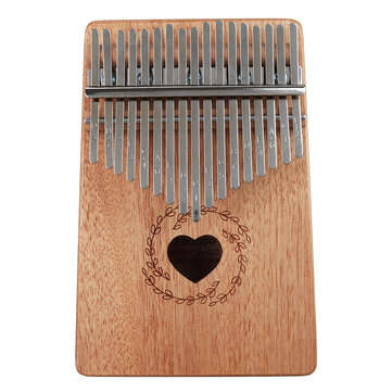 17 Keys Wood Kalimba Sapele Material Thumb Piano Finger Percussion With Tuning Hammer (LETTER: A)