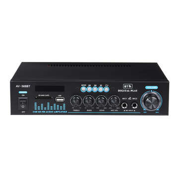 1000W HIFI Power Amplifiers Stereo Audio Bluetooth Amplifier Car Home Theater Soun... (PLUG: EUPLUG)