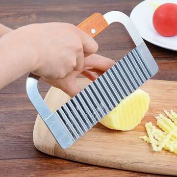 Kitchen Stainless Steel Crinkle Cutters Crinkle Cutting Tool French Fry Slicer Stainless Vegetable S