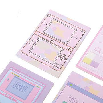6 Pcs/pack Colorful Sticky Notes Cartoon Love Game Pad Sticky Memo Notes Gift Stationery Office Stic