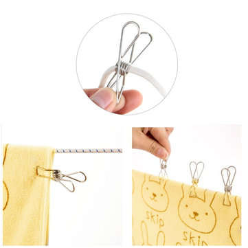 Suleve SSCH01 20Pcs Stainless Steel Clothes Pegs Metal Clips Hanger for Socks Underwear Towel She