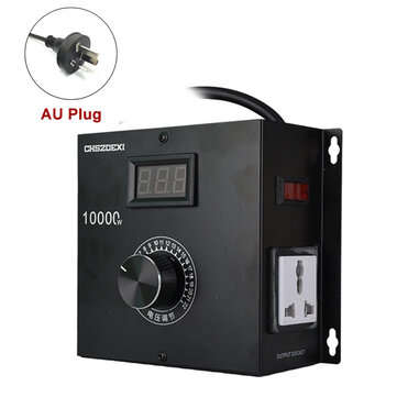 10000W SCR Electronic Voltage Regulator Temperature Motor Fan Speed Controller (PLUG: 220VAUPLUG)