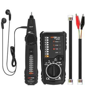 LOMVUM Wire Tracker RJ45 RJ11 Cable Detector Line Finder for Ethernet LAN Network Cable /Telephone W