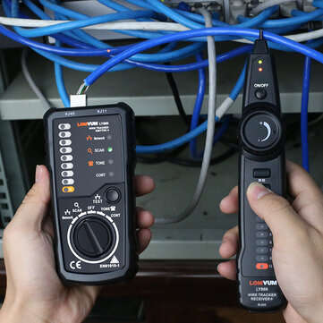 LOMVUM Wire Tracker RJ45 RJ11 Cable Detector Line Finder for Ethernet LAN Network Cable /Telephone W