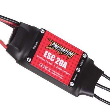 FMS Predator 20A Brushless ESC With 2A Linear BEC BECT JST Plug for RC Models (TYPE: JST)