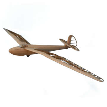 Tony Ray`s AeroModel Minimoa 1422mm Wingspan 1/12 Scale Balsa Wood Laser Cut RC Airplane Glider KIT