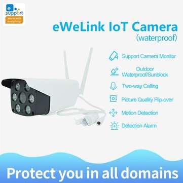 Ewelink 1080P Smart WiFi Camera Two-way Audio Intercom Night Vision IR LED Camera Outdoor IP66 Water