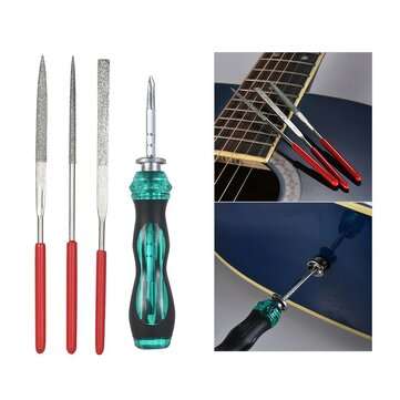 Guitar Repairing Maintenance Tool Kit Includes String Organizer String Action Ruler Gauge Measuring