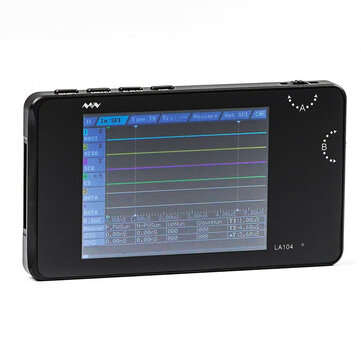 LA104 Digital Logics Analyzer 2.8 inch Screen 4 Channels Oscilloscope SPI IIC UART Programmable 100M
