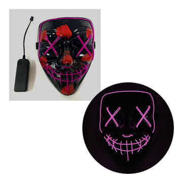 Halloween LED Mask Purge Masks Election Mascara Costume DJ Party Light Up Masks ... (COLOR.: PURPLE)