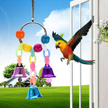 10 PCS Parrot Hanging Swing Bird Toy Harness Cage Ladder Parakeet Cockatiel Budgie Pet Supplies