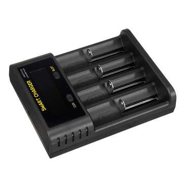 Bmax 3.7V 18650 4 Slot USB Battery Charger 5V2A LCD/USB with LED Indicator for Li-ion Ni-MH/Ni-Cd Re