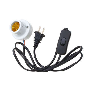 E27 Straight Mouth Reptile Ceramic Heat Lampholder Bulb Adapter with Switch AC110-... (PLUG: USPLUG)