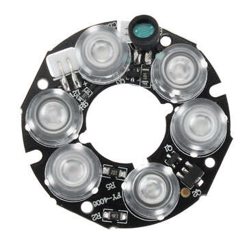 IR LED Infrared Light Board for CCTV Camera Night Vision 30-40M 6*Array LED White 2.5W DC12V