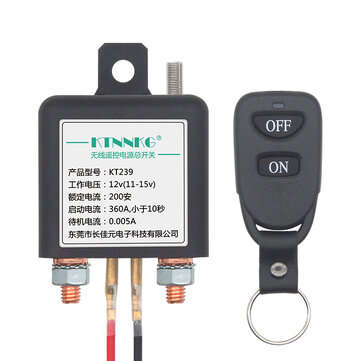 KT239 12V 200A Car Motorcycle Battery Switches Wireless Remote Control Battery Disconnect Cut off