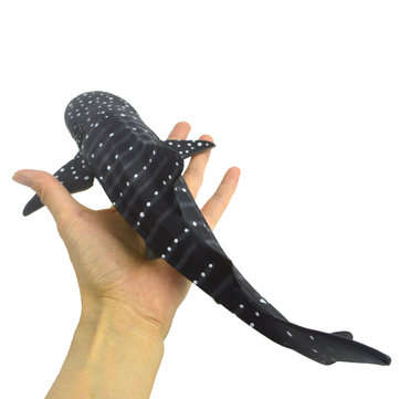 28cm Realistic Whale Shark Sea Animal Figure Solid Plastic Ocean Toy Diecast Model