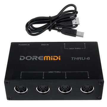 DOREMiDi THRU-6 MIDI Interfaces Controller THRU 6 Thru Box Controller Adapter Converter 1 Input and