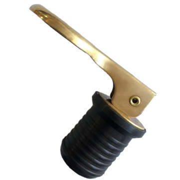 1" 25mm Brass Plated Marine Boat Snap Handle Locking Drain Plug Boat Livewell Drain Plug with Snap H