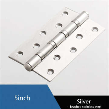 Stainless Steel Flat Opening Silent Bearing Hinge For Door Indoor Door Wooden Doo... (COLOR: SILVER)