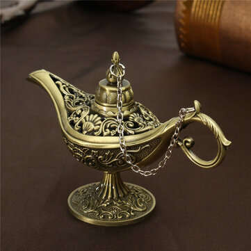 Magic Wishing Lamp Bronze Retro Classic Desktop Decoration Gift Zinc Alloy Light Home Holiday Decora
