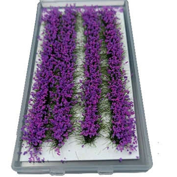 28Pcs Mini Flower Cluster Glass Miniature Model DIY Scenery Landscape Sand Table... (COLOR.: PURPLE)