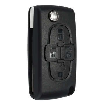 4 Buttons Remote Flip Key Fob Case Shell Battery For Peugeot 1007 & Citroens C8